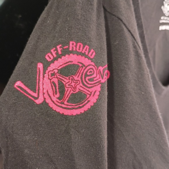 Vixen Off Road Women's Graphic "Girls Get Dirty Too" Black T-shirt Size XL EUC - Picture 7 of 8